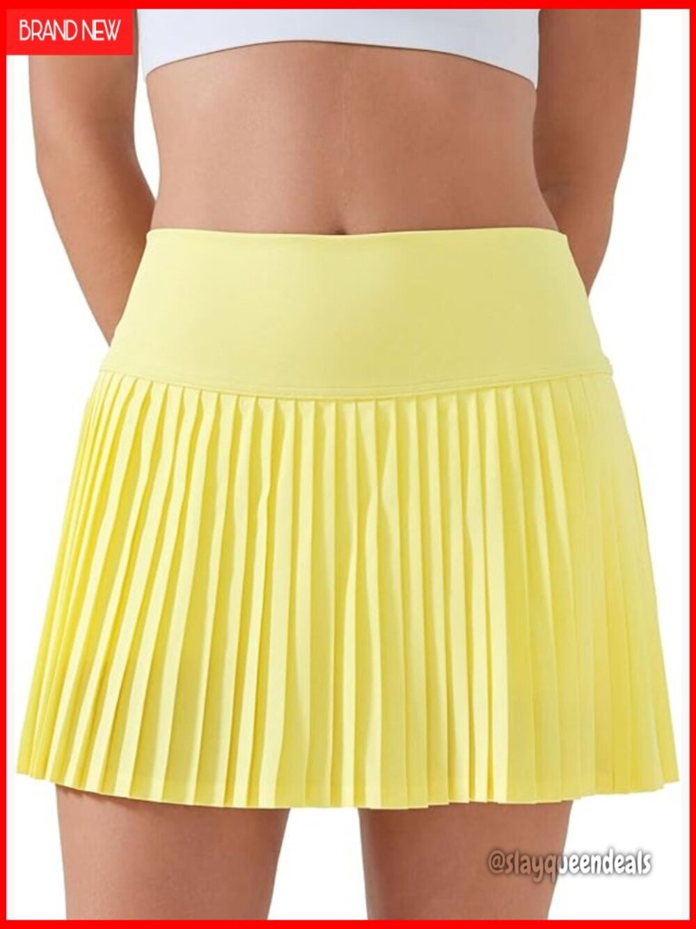 Women's Pleated Tennis Skirt with Built-in Shorts, Sweat-Wicking Fabric